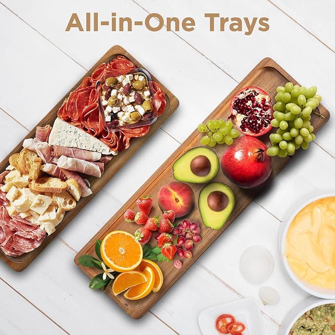 MAJURI 3 Tier Wooden Serving Tray, Set of 2 Tongs Free, Tiered Serving Trays & Platters for Party, Wedding, Picnic, Your Perfect Elevated Charcuterie Stand and for 3 Tiered Dessert Stand Lovers