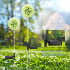 Solar Garden Lights Outdoor Decorations: 4 Pack Dandelion Flower Lights, 2 Modes Colorful 16 LED Landscape Light, Waterproof Artificial Flowers for Yard, Patio, Pathway Decor, Gifts for Women Mom