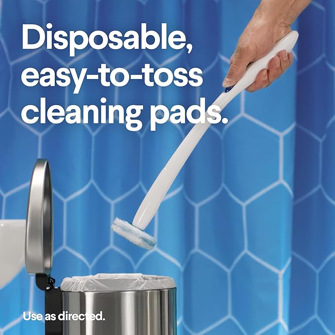 Clorox Original Toilet Cleaning System - ToiletWand, Storage Caddy and 16 Heads, Dorm Room Essentials, (Package May Vary)