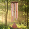 Wind Chimes Outdoor Large Deep Tone, 44 Inch Sympathy Wind Chime Outdoor, Memorial Wind-Chime with 6 Tuned Tubes, Elegant Chime for Garden, Patio, Balcony and Home Decor, Rose Gold