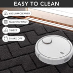 hicorfe Indoor Doormat,Front Back Door Mat Rubber Backing Non Slip Door Mats 47"x71" Absorbent Resist Dirt Entrance Doormat Inside Floor Mats for Entryway Washable Low-Profile (Charcoal)