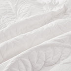 MarCielo 3-Piece 100% Cotton Oversized Bedspread Lightweight Quilt Coverlet Embroidery Farmhouse Bedding Set T0 (Bright White, Oversized Queen (100"x106"))