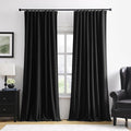 RAIN CITY Blackout Textured Curtains for Living Room Dining Room Linen Blend Black Out Curtains 2 Panels Set, Thermal Insulated Curtain Window Drapes 96 Inches Long