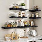 48 Inch Floating Shelves, 48"x9.25"x1.5" Inch Deep Floating Shelves for Wall, Wooden Shelves for Bathroom, Bedroom, Living Room, Black