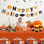 ATFUNSHOP 4 Packs Halloween Tablecloth Disposable Table Cover 54X108 Halloween Decorations KidsBirthday Party Decor, Spooky Spider Web Waterproof Spillproof Table Cloth - Perfect for Dinner