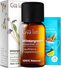 Gya Labs Wintergreen Essential Oil for Diffuser - 0.34 Fl Oz - 100% Pure Natural Wintergreen Oil for Skin, Hair, Massage & Candle Making Scent