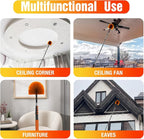 20FT (26FT Reach) Cobweb Duster with Extension Pole, Spider Web Brush for Cleaning Extendable, Professional Ceiling and Corner Dusters for Outdoor Indoor Use