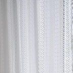 Sutuo Home White Crochet Boho Curtains 72 Inches Length, Sheer Lace Handmade Tassels Knitted Window Treatment Vintage Rustic Bohemian Farmhouse Drape for Bedroom Rod Pocket 1 Panel 59" W x 72" L