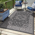 Keen Home Design Terrace Outdoor Area Rug - 8x10 Washable Indoor/Outdoor Rug for Patio, Kitchen, Balcony, Beach, Garden, Deck and Porch, Size: 7'7"x10'