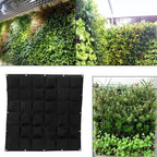 Ogrmar 36 Pockets Vertical Wall Garden Planter Plant Grow Bag for Flower Vegetable for Indoor/Outdoor (36 Pockets, Black)