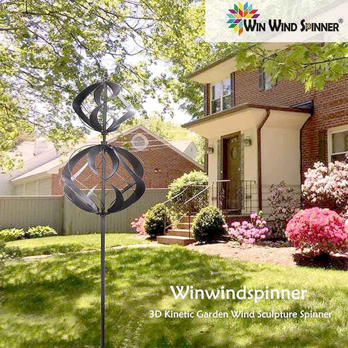 Wind Spinners Outdoor Metal - Large Kinetic Wind Spinner for Yard Garden, Windmills Lawn Ornament Décor for Lawn Patio (Height 84")