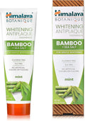 Himalaya Botanique Whitening Antiplaque Toothpaste with Bamboo + Sea Salt, Fluoride Free, for Gentle Whitening, 4 oz