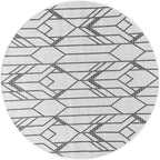 Keen Home Design Terrace Outdoor Round Rug - 8ft Round Washable Indoor/Outdoor Rug for Patio, Kitchen, Balcony, Beach, Garden, Deck and Porch, Size: 7'7" Round