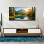 Yuaxker Tree of Life Wall Art Green and Yellow Wall Decor Modern Landscape Posters Artwork for Living Room Bedroom Dining Room Office Home Decor 24x48inch