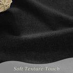 RAIN CITY Full Blackout Curtains Short 63 Inches Long, Bedroom Curtains for Home Decor, Back Tab Pleated Look Curtains with Hooks-50 x 63 Inch, Black Color