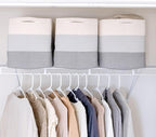 NaturalCozy 13x15x13 Kallax Storage Cubes Bins, 3 Pack | Cotton Rope Cube Storage Bin Woven Baskets for Organizing | Kallax Insert Storage Baskets for Shelves Organizer, Kids Toy, Closet Baby Nursery