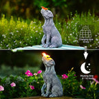 Goodeco Dog Statue with Butterfly - Ideal Gifts for Dad, Mom or Birthdays, Beautifully Crafted Outdoor Decorations to Wow Your Guests