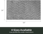 Stiio Dirt Trapper Door Mat 34x59 Inches, Front Doormat Indoor Outdoor Entrance Low Pile, All-Season, All-Weather Absorbent Entry Rug, Washable Non Slip Rug for Entryway, Grey