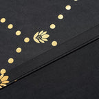 Grommets Blackout Long Window Curtains Black Gold-52W*95L 2PCS Drapes for Bedroom