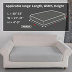Couch Cushion Covers for Sectional Sofa, Stretch Soft Sofa Slipcovers Washable Wear-Resistant Universal Furniture Protector for Living Room(1 Piece Loveseat Cover, Light Gray)