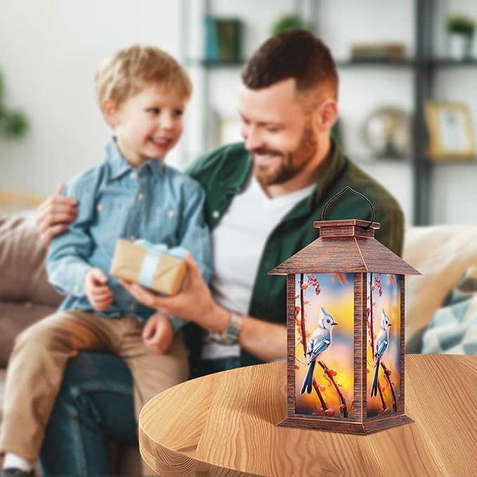 Solar Lanterns Outdoor, Waterproof Garden Hanging Lanterns with LED Flickering Flameless Candles for Mom Grandma Women Lantern Decorative Outdoor for Yard, Garden,Party Decor