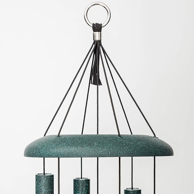 Corinthian Bells by Wind River – 30 inch Green Wind Chime for Patio, Backyard, Garden, and Outdoor Decor (Aluminum Chime) Made in The USA