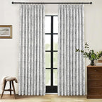Pinch Pleated Vintage Floral Curtains - Room Darkening Drapes for Bedroom Living Room.2 Panels,84 Inches Wide 84 Inches Long