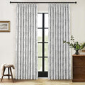 Pinch Pleated Vintage Floral Curtains - Room Darkening Drapes for Bedroom Living Room.2 Panels,72 Inches Wide 92 Inches Long