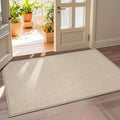 LEKEEPGO Door Mat 36"x59", Non Slip Door Mat Indoor Entrance, Rubber Backing Front Indoor Door mat Washable Absorbent Low-Profile Entryway Entry Resist Dirt Inside Door Mats, Khaki