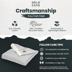 Gold Case Throw Blanket for Couch – 100% Recycled Turkish Cotton Blankets & Throws – Elegant Decorative Throw Blankets for Living Room Sofa – Woven Throws for Couch – Vintage Grey – 50x60