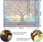 Lunerfex Tree of Life Tapestry Stained Glass Tapestry Wall Decor Tapestries for Bedroom Art Tapestries Wall Hanging for Bedroom Living Room Glass-Tree-01 60"x80"