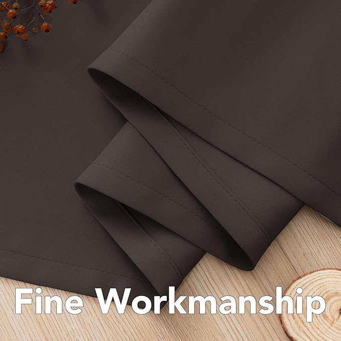 H.VERSAILTEX Three Pass Microfiber Blackout Thermal Insulated Grommet Panels Window Curtains/Drapes (Set of 2, Chocolate Brown, 52 x 96 Inch)