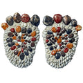 Outdooor Stepping Stones - Decorative Garden Stones for Patio, Deck, Garden or Sidewalk Faux Cobblestone Stepping Stones (Set of 2#B Small Size