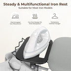 Yaheetech Ironing Board, Compact Iron Board with Cord Holder, Steam Iron Rest and Bottom Storage Tray, 9 Adjustable Heights & 3 Layer Cover, Folding Heavy Duty Ironing Board 52X14, Gray