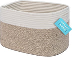 OrganiHaus Woven Storage Baskets for Organizing, Cotton Rope Organizer Bins for Shelves, Closet & Nursery, Dog Toy Basket, Decorative Bins for Toys, Towels & Books - 15x10x9, Brown