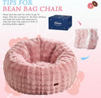 Hobestluk Bean Bag Chair Oversized Bean Bag Chair for Adults Donut-Shaped Large Bean Bag with Spacious Design for Living Room Bedroom or Reading Nook (Bubble Pink)