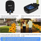 Outdoor Solar Garden Stake Lights,Upgraded LED Solar Powered Light with 3 Sunflower, Waterproof Solar Decorative Lights for Garden, Patio, Backyard (1 Pack 3 Flower)