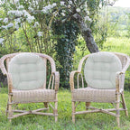 Tiita Striped Seat Cushion 2 Pack Beige Round Floor Pillows 22"x22" Chair Pad Cushions for Indoor/Outdoor Hanging Swing Chair Window Pads, Beige