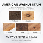 Fun Memories Floating Shelves for Wall, Live Edge 32" W x 9.3" D x 1.5" H Wood Floating Shelf, Set of 2 with Invisible Heavy-Duty Metal Bracket, Deep Floating Shelf for Living Room Kitchen, Natural