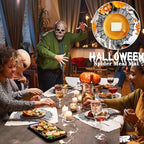 Sfcddtlg 6 Pcs Halloween Spider Web Placemats, 15" Heat Insulation Halloween Placemats Spider Web Table Mats, Hollow Out Spiderweb Coasters Placemat for Dining Table Party Decoration