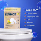 BLUELAND Toilet Bowl Cleaner Tablets, 2-Pack, 28 Count, Lemon Cedar, Plastic-Free, No Harsh Chemicals, Plant-Based