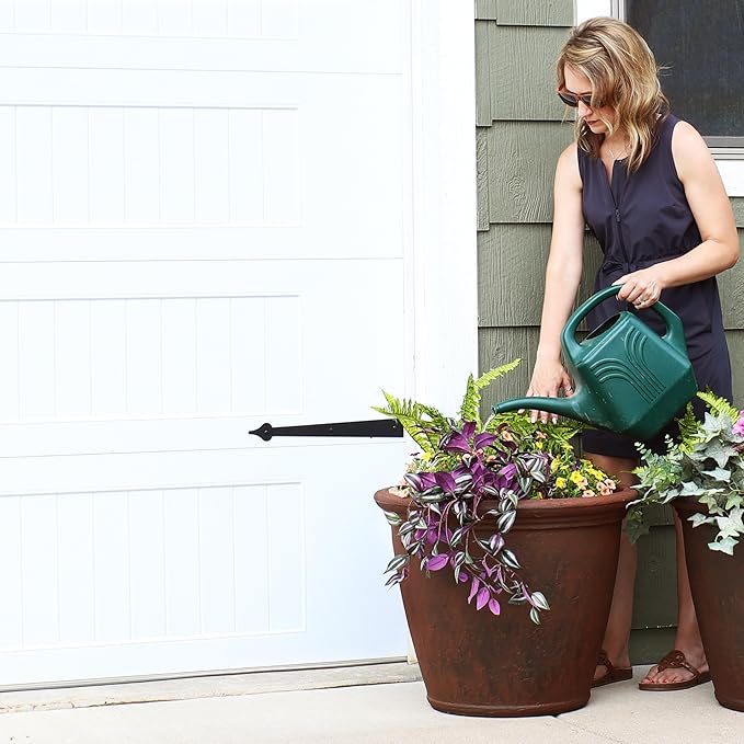 Sunnydaze 24-Inch Anjelica Large Plastic Pot for Plants - Outdoor Polyresin Round Planter with Drillable Drainage Holes - Rust - 4pk