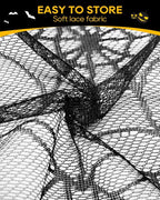 eZAKKA Halloween Table Runner with 4Pcs Placemat, Black Lace Spider Web Table Runners for Parties Gothic Spooky Home Decorations, 18 x 72 Inch