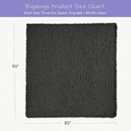 Bigacogo Chunky Knit Throw Blanket for Couch, 80x90 inches, 100% Hand Knitted with Thick Jumbo Chenille Yarn, Cozy Soft Large Rope Knot Cable Crochet Blankets for Sofa Bed Living Room, Dark Grey