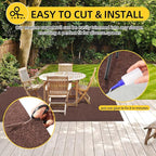 Marine Carpet,5 FT x 25 FT Brown Indoor Outdoor Carpet 0.2" Thick Boat Carpet with Water-Proof TPE Backing, Non-Slide Outdoor Marine Carpet Roll for Home, Patio, Porch, Deck