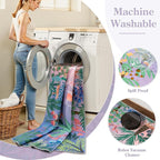 LIVEBOX Jungle Rugs 5x7 Kids Rugs for Bedroom Girls, Soft Lavender Rug for Nursery Baby Room, Non-Slip Girls Bedroom Rug, Machine Washable Purple Modern Dining Room Floor Carpet