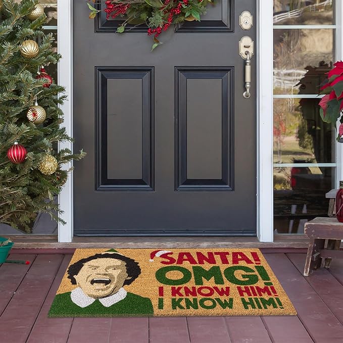 Gertmenian Paramount The Elf Coir Doormat - 2x3 Welcome Mat (2-Pack), Ideal for High Traffic Areas in Front Door, Garage, Entryway - OMG/Costume, 80025