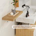 Fun Memories Floating Shelves 36 Inch Long, Deep Floating Shelf for Wall, 36 x 8 Floating Shelves Set of 2, 8 Inch Deep Wall Shelf for Living Room, Kitchen, Bedroom, Large Storage Shelves, Oak Color