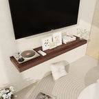 Floating Shelves 48 Inch Long, 12 Inch Deep Floating Shelves for Wall, 48 x 12 Large Wall Shelves for Home Storage & Display, 2" Thicked Floating Shelf for Bedroom, Living Room, Walnut Color, 1 Pack