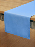 Solino Home Linen Table Runner 72 Inches Long - 100% Pure Linen Provence Blue Dining Table Runner 14 x 72 Inch - Fete